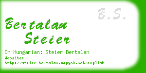 bertalan steier business card